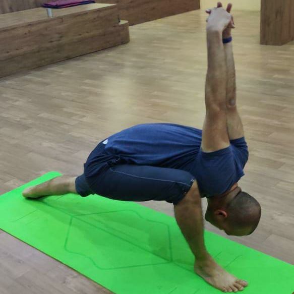 image of client doing yoga